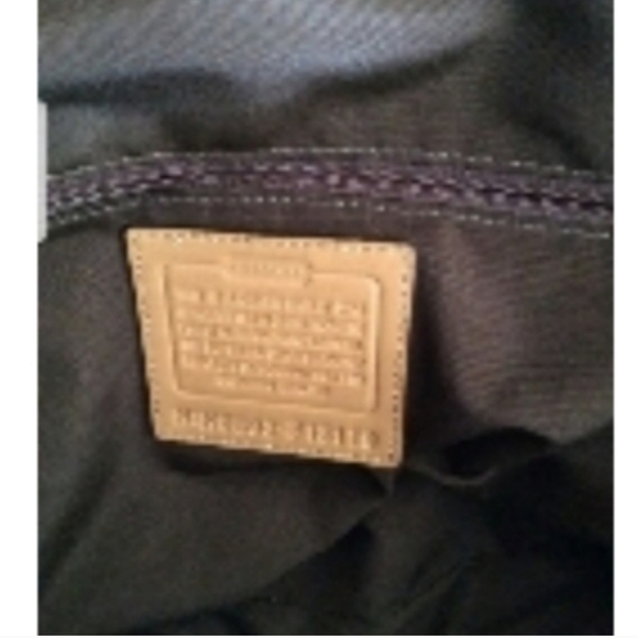 XLARGE AUTHENTIC COACH SIGNATURE C AND GENUINE LEATHER HANDBAG 15W x 13L - Picture 7 of 9